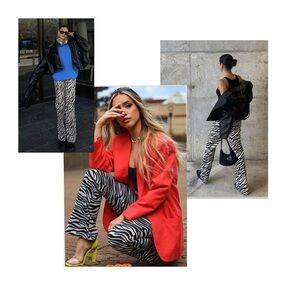 High Rise Zebra Pants